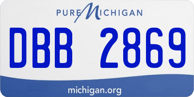 MI license plate DBB2869