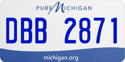 MI license plate DBB2871
