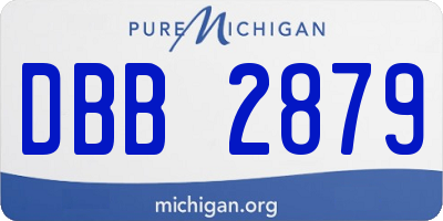 MI license plate DBB2879
