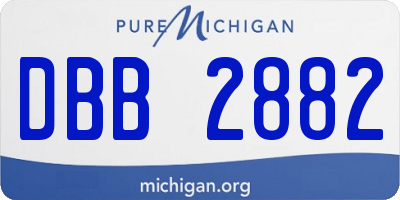 MI license plate DBB2882