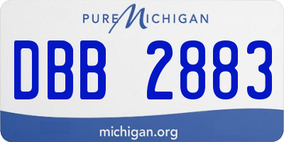 MI license plate DBB2883