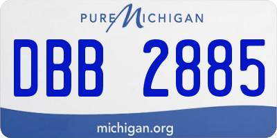 MI license plate DBB2885
