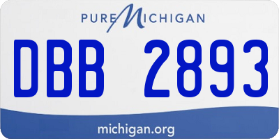 MI license plate DBB2893