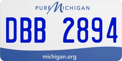 MI license plate DBB2894
