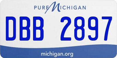 MI license plate DBB2897
