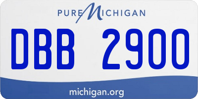 MI license plate DBB2900