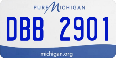 MI license plate DBB2901