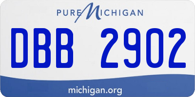 MI license plate DBB2902