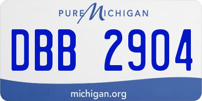 MI license plate DBB2904
