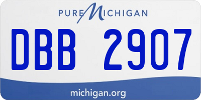 MI license plate DBB2907