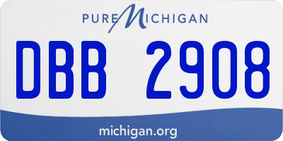 MI license plate DBB2908