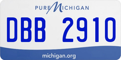 MI license plate DBB2910