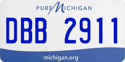 MI license plate DBB2911