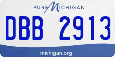 MI license plate DBB2913