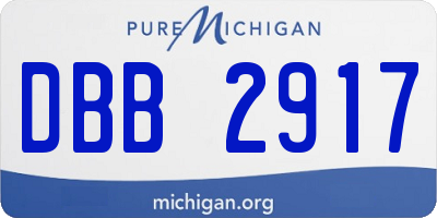 MI license plate DBB2917