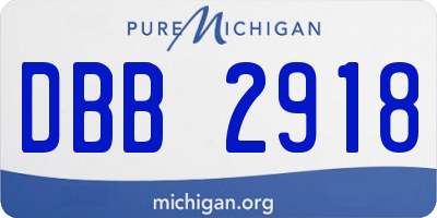 MI license plate DBB2918
