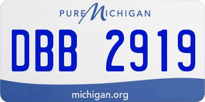 MI license plate DBB2919
