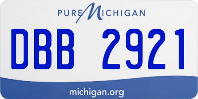 MI license plate DBB2921