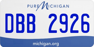 MI license plate DBB2926
