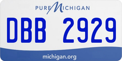 MI license plate DBB2929
