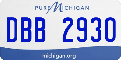 MI license plate DBB2930