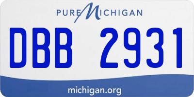 MI license plate DBB2931