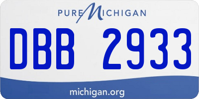MI license plate DBB2933