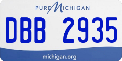 MI license plate DBB2935