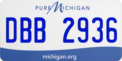 MI license plate DBB2936