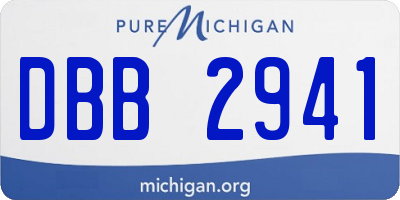 MI license plate DBB2941