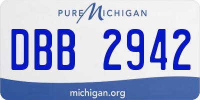 MI license plate DBB2942