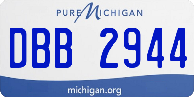 MI license plate DBB2944