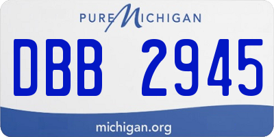 MI license plate DBB2945