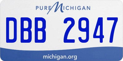 MI license plate DBB2947