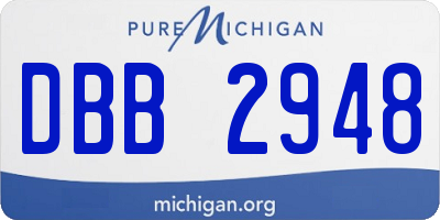 MI license plate DBB2948