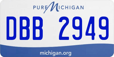 MI license plate DBB2949