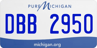 MI license plate DBB2950