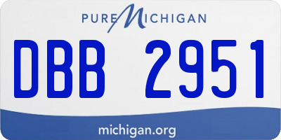 MI license plate DBB2951