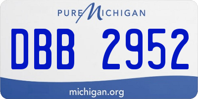 MI license plate DBB2952