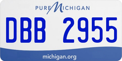MI license plate DBB2955
