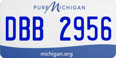 MI license plate DBB2956