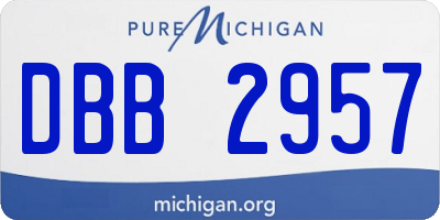 MI license plate DBB2957