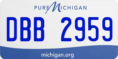 MI license plate DBB2959