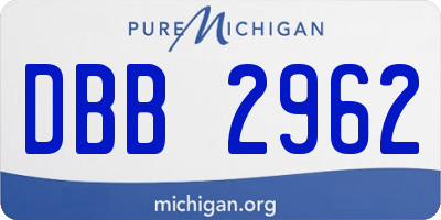 MI license plate DBB2962