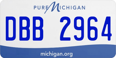 MI license plate DBB2964