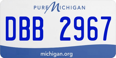 MI license plate DBB2967