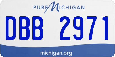MI license plate DBB2971