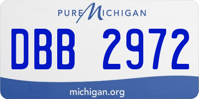 MI license plate DBB2972