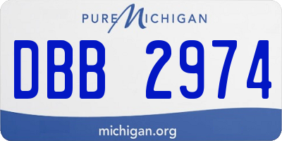 MI license plate DBB2974