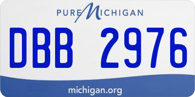 MI license plate DBB2976